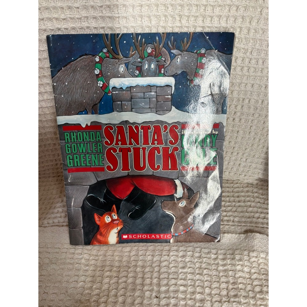 Christmas Kids Scholastic Santa's Stuck Paperback OS Red‎